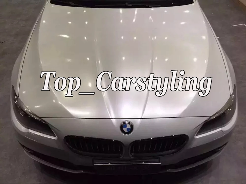 Глянцевая перламутровая белая виниловая автомобильная пленка Pearlecsent блестящее