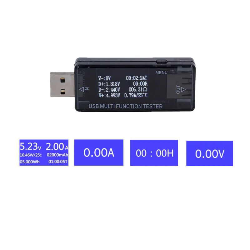 USB 4 в 30 QC 2 0 3 ЖК тестер емкости зарядное устройство Doctor измеритель мощности