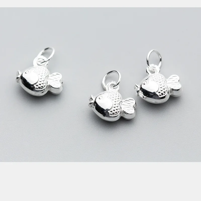 

UQBing Bijoux Fashion 925 Sterling Silver Small Fish Animal Charms For DIY Charm Bracelets Handmade Jewelry Findings