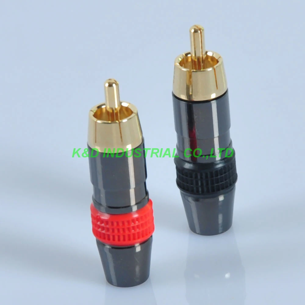 

2Pairs RCA Interconnect Male Locking Solder Audio Banana Plug for Guitar Amplifier
