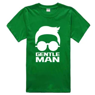 Новый 2016 хлопок цветной печать план комедий PSY джентльмен Большой размер мужчина