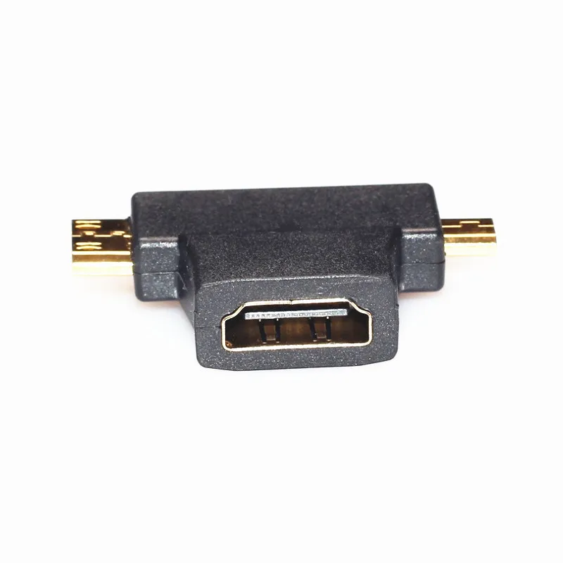 5 шт./лот 3 в 1 HDMI к Micro Мужской мини адаптер Т образный конвертер для HDTV