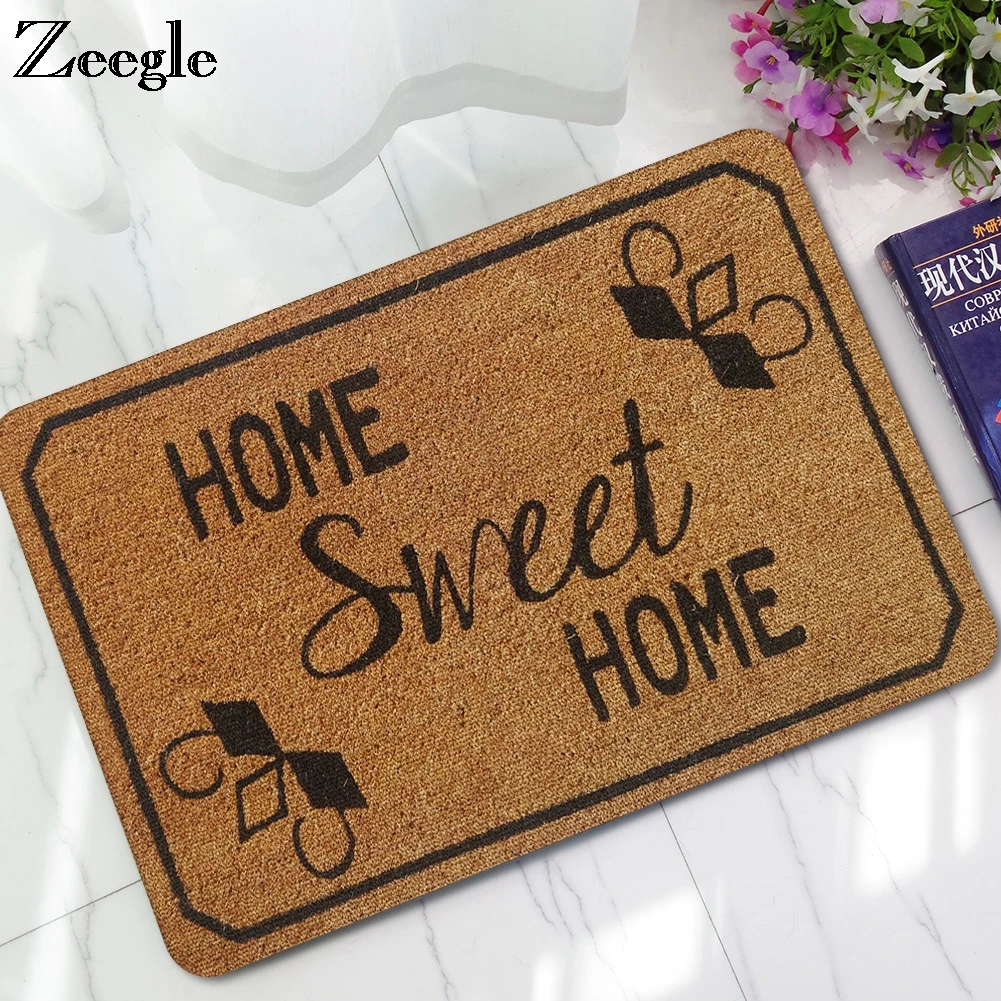 

Zeegle Home Mats Funny Doormat Rubber Entrance Mat Hallway Rugs Non-Slip Bathroom Carpets Toilet Rug Shower Mats Bedroom Carpets