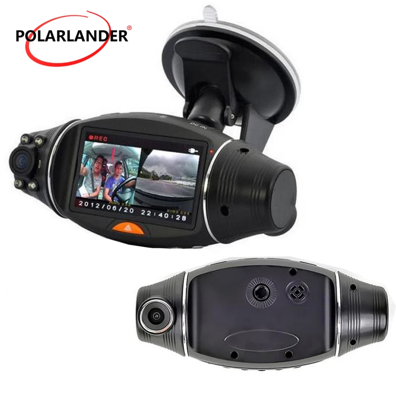 1080P Car Camera 2.7 Inch Infrared Night Vision G-sensor GPS Logger Dash Cam Dual Lens DVR R310 TFT LCD Video Recorder | Автомобили и