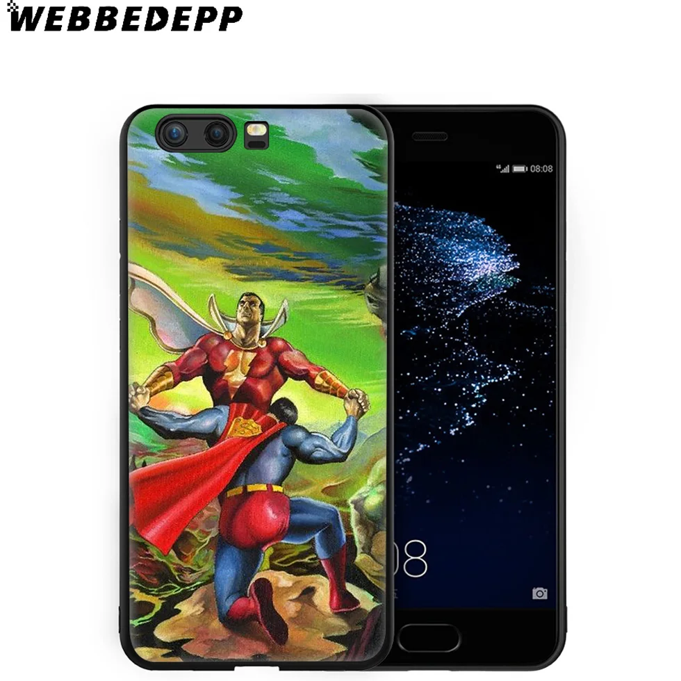WEBBEDEPP Shazam Superheroes мягкий чехол для Huawei P8 P9 P10 P20 P30 Lite Pro P Smart Z Plus 2019 Y6 Prime 2018 2017 Mini |