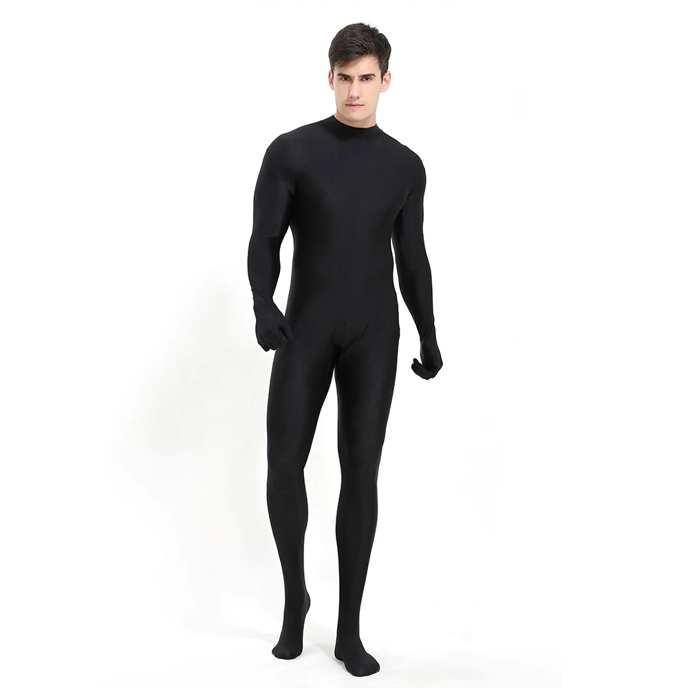 AOYLISEY черный спандекс Zentai для всего тела Облегающий комбинезон унисекс костюм