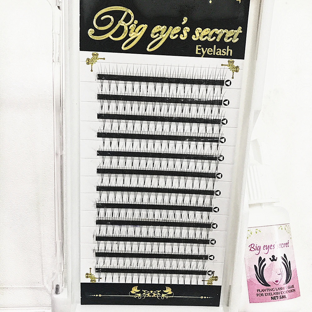 Накладные ресницы Big eye's secret объемом 3D W накладные для наращивания толщиной 8-15