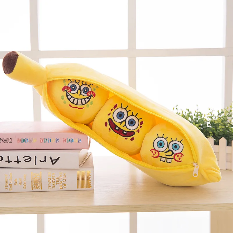 icottbaby 25𧌌m 4 Style Little Peas Stuffed Plush Toys Doraemon Minions SpongeBob Totoro 3 In A Pod Pea Soft Decorations | Игрушки и