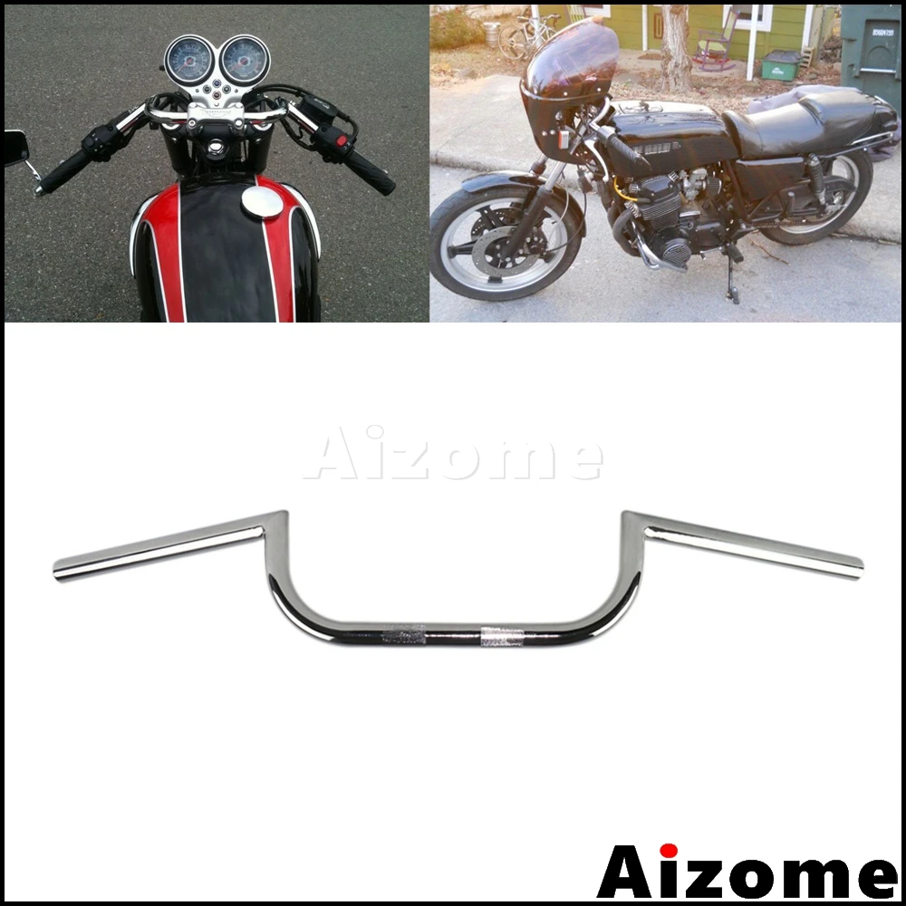Универсальный мотоциклетный руль 7/8 дюйма для Honda Yamaha Suzuki Triumph Clubman Cafe Racer Bobber Chopper 22
