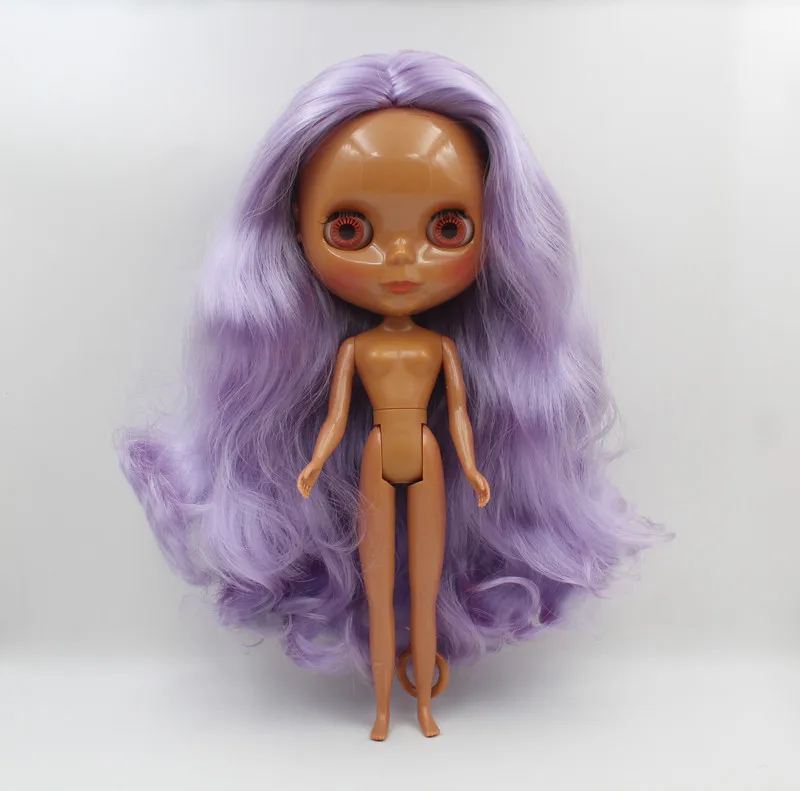 Куклы Blygirl куклы Blyth светло-фиолетовые новые с 19 и 7 шарнирами черная кожа ракушки