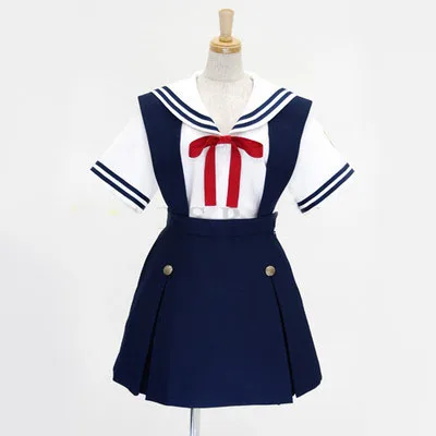 Clannad Furukawa Nagisa в морском стиле на подтяжках юбка для школьной формы Косплэй костюм
