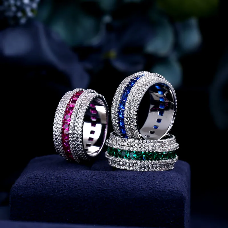 Модные женские украшения ручной работы кольцо с кубическим цирконием для женщин