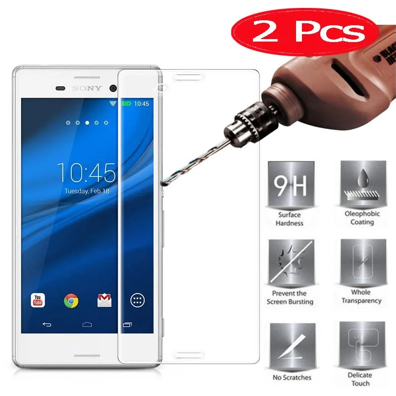 2 шт. закаленное стекло HOPELF для Sony Xperia M4 Aqua Защитное экрана пленка телефона стекло|