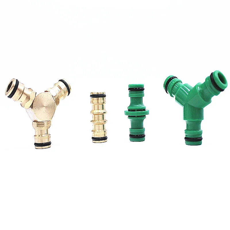 

Brass 2-Ways Hose Couplings Plastic 3-Ways Hose Connector For Garden Irrigation Sprinkler Nozzle Fittings