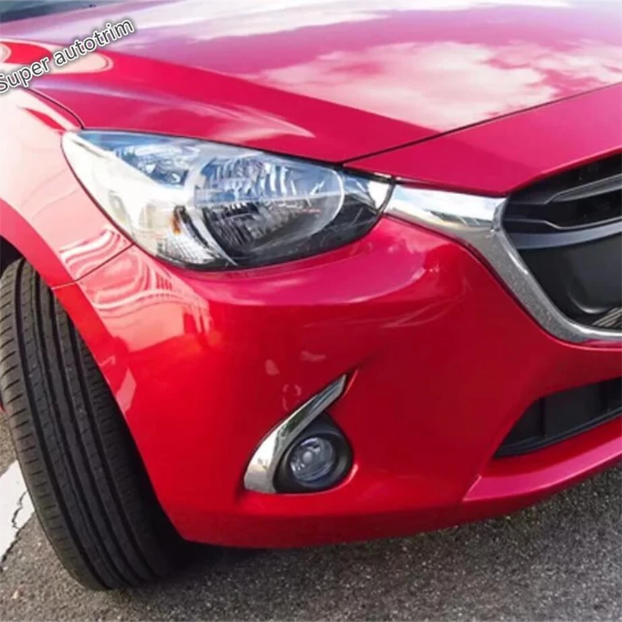 Аксессуары для внешней отделки кольца и век Mazda 2 Demio 2015 2019|Хромирование| |