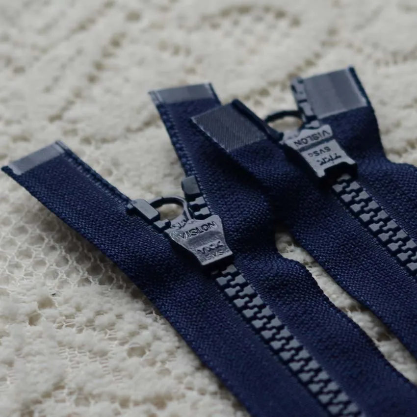 2 Pcs/lot Long Plastic Resin Ykk Zipper Black Coffee Blue Off White Red green Double Open Two-way Fasteners Sewing Accessories