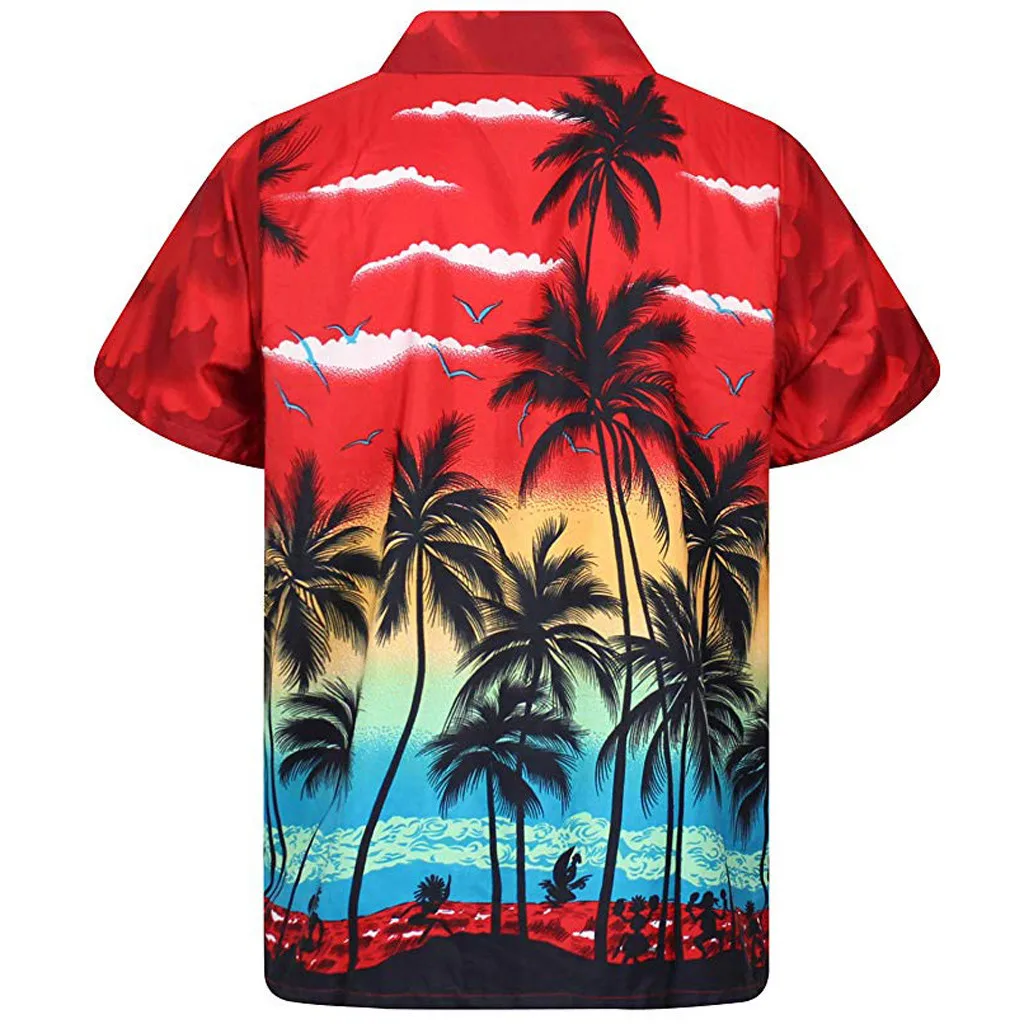 Hawaiian Style Shirt Men Shirts 2019 New Summer Fashion Chemise Homme Mens Vacation Short Sleeve Blouse | Беговые футболки