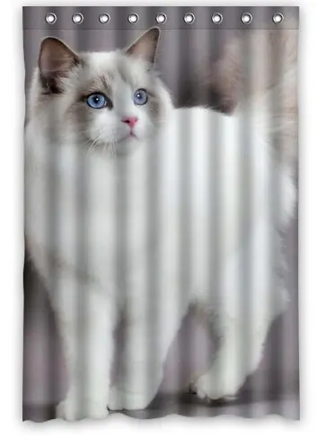 Мы любим животных милый RagDoll кошка картина для полиэфирной занавески душа 48 &quotX