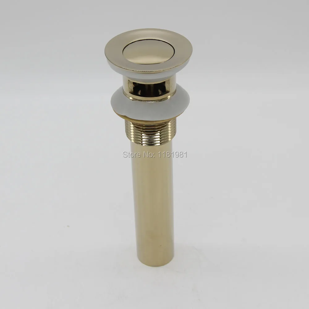 Новая раковина для ванной комнаты с золотой латунной отделкой и переливным