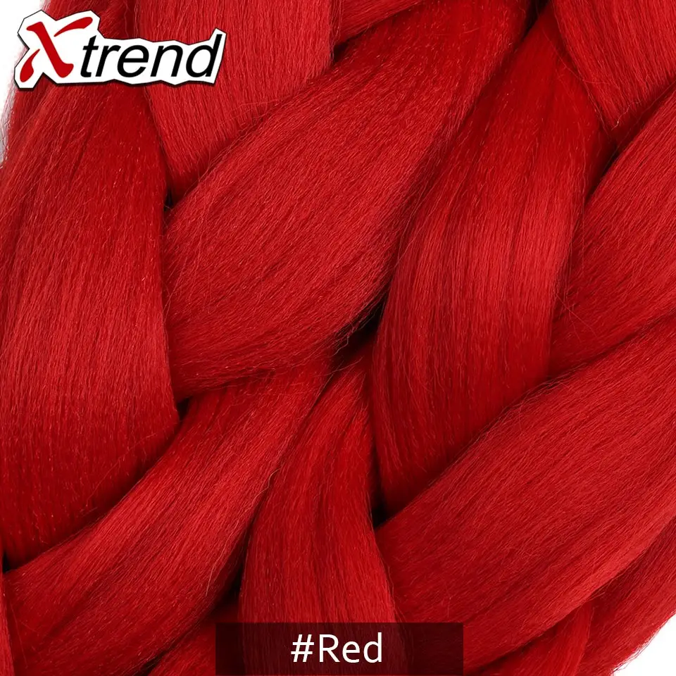 Xtrend волосы джамбо коса волос 84 дюйма 165 г косы с крючком Твист Синтетические косички волос черный блонд розовый фиолетовый серый - Цвет: P1B/613