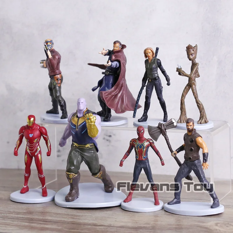 Фигурки героев Marvel Мстители: война бесконечности 8 шт./компл. танос Тор Человек