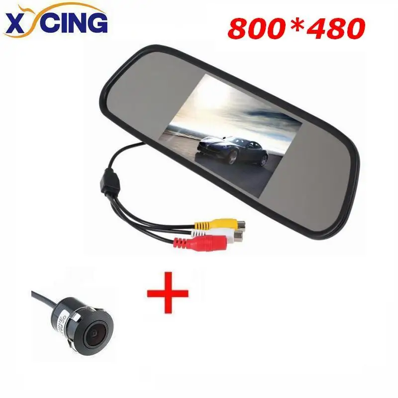 RVC215-800-E305 XYCING 800*480 5 дюймов TFT ЖК-монитор автомобиля парковочное зеркало заднего вида+ Широкий угол обзора Водонепроницаемая камера ночного видения - Цвет: RVC215-800-E305