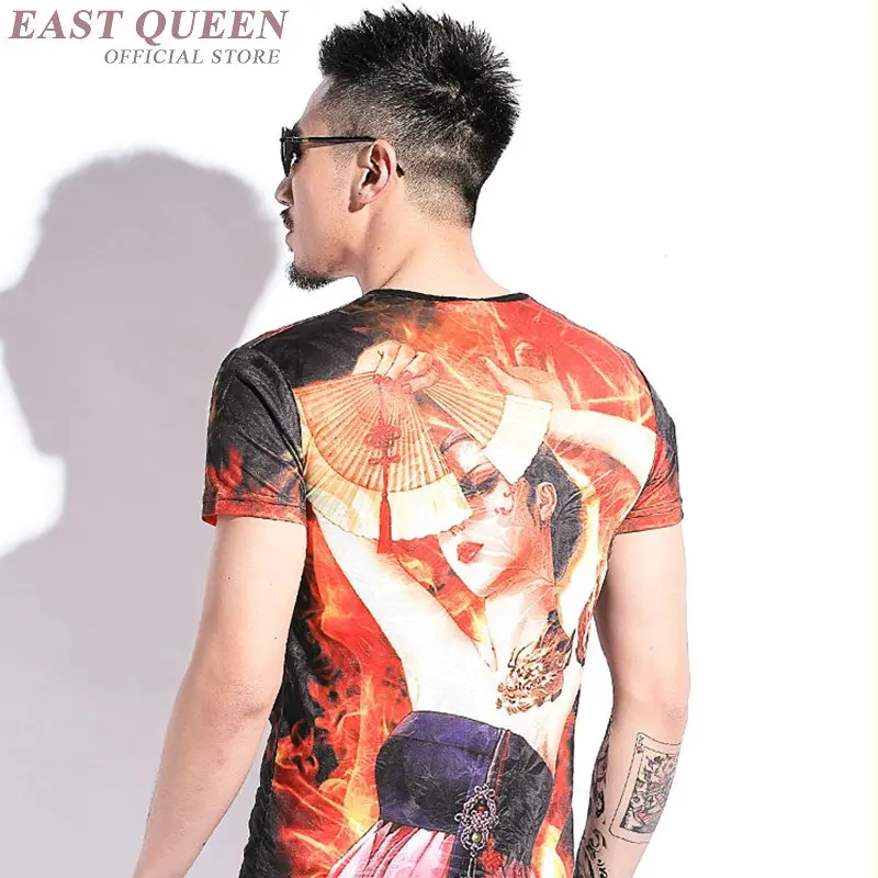 

Japanese Streetwear T Shirt 2019 Fashion Summer Top Beauty Girl Tattoo Print Short Sleeve T-Shirt Social Guy Tee Shirt KK2854