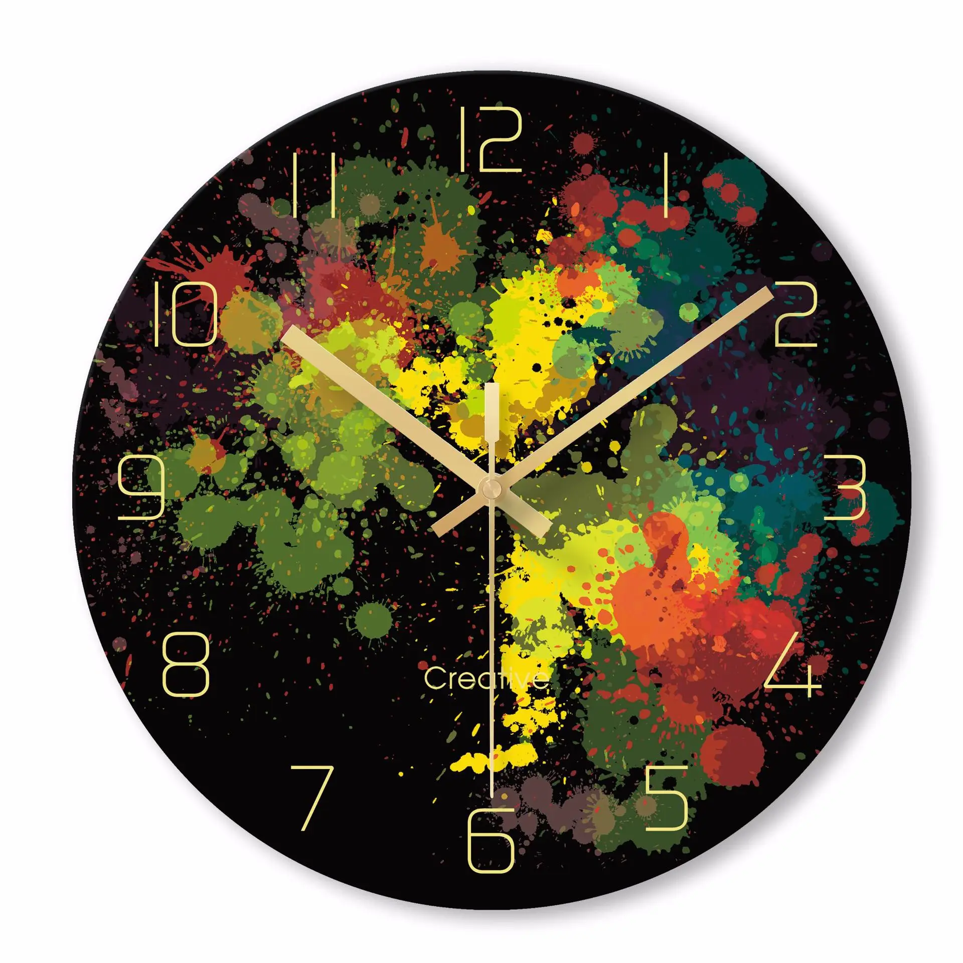 Креативные скандинавские Абстрактные цветные настенные часы модные со стеклом