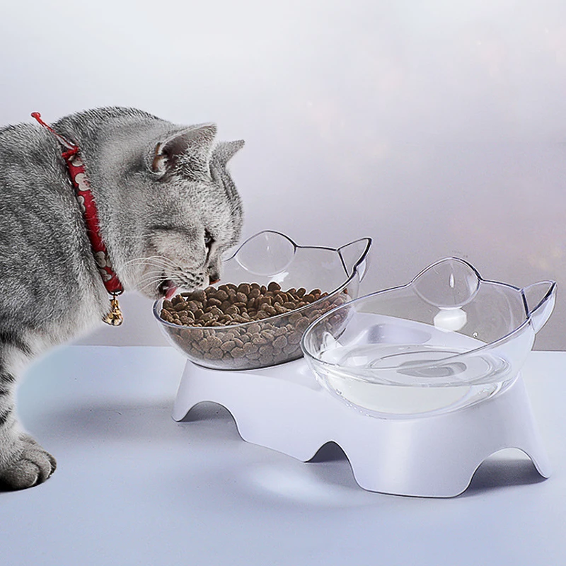 Регулируемая раковина для кошек Petshy Диспенсер воды с двумя портами собак миска
