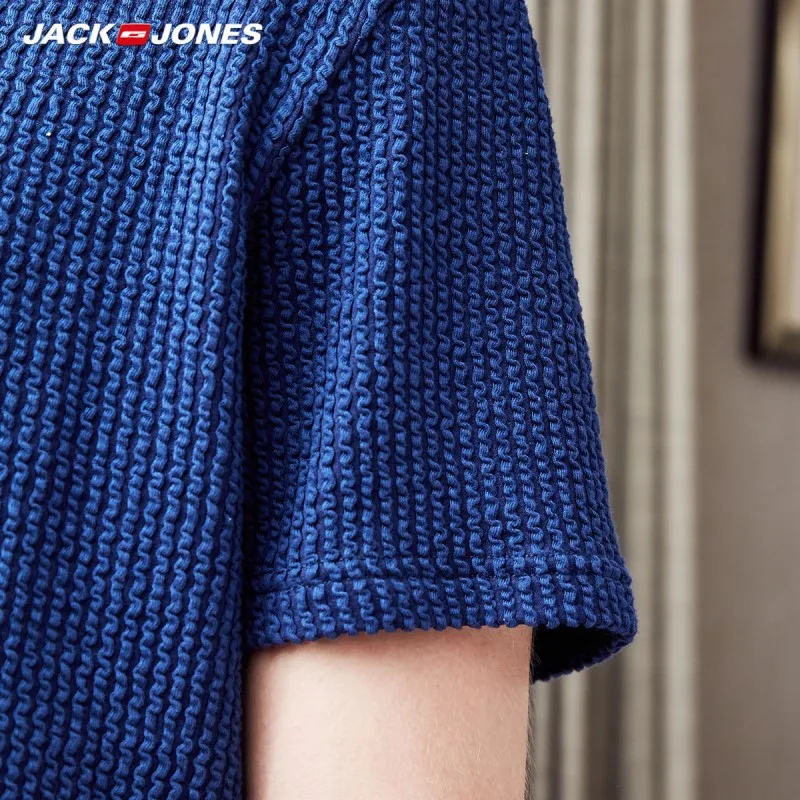Мужская футболка в полоску JackJones Базовая Трикотажная с короткими рукавами топы