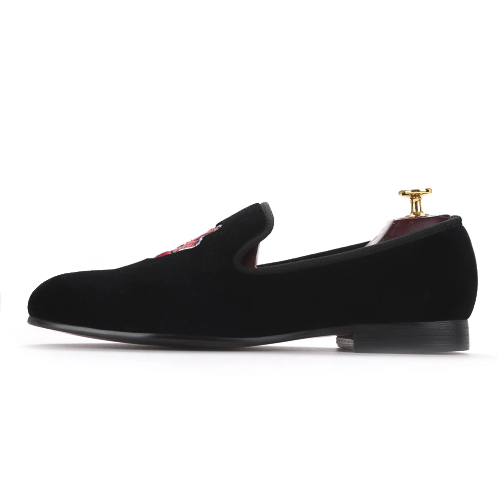 Оригинальная бархатная Мужская обувь с вышивкой Персонализированная модная zapatos