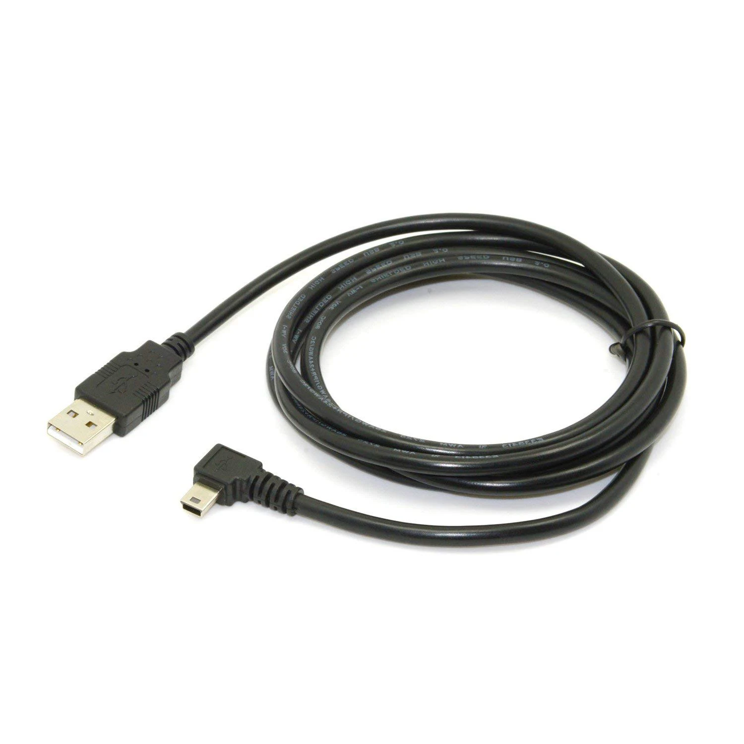 Black 1,8 м мини-usb B Тип 5pin мужской 90 градусов левый угловой к USB 2,0 Мужской кабель для передачи данных черный цвет - Цвет: Black