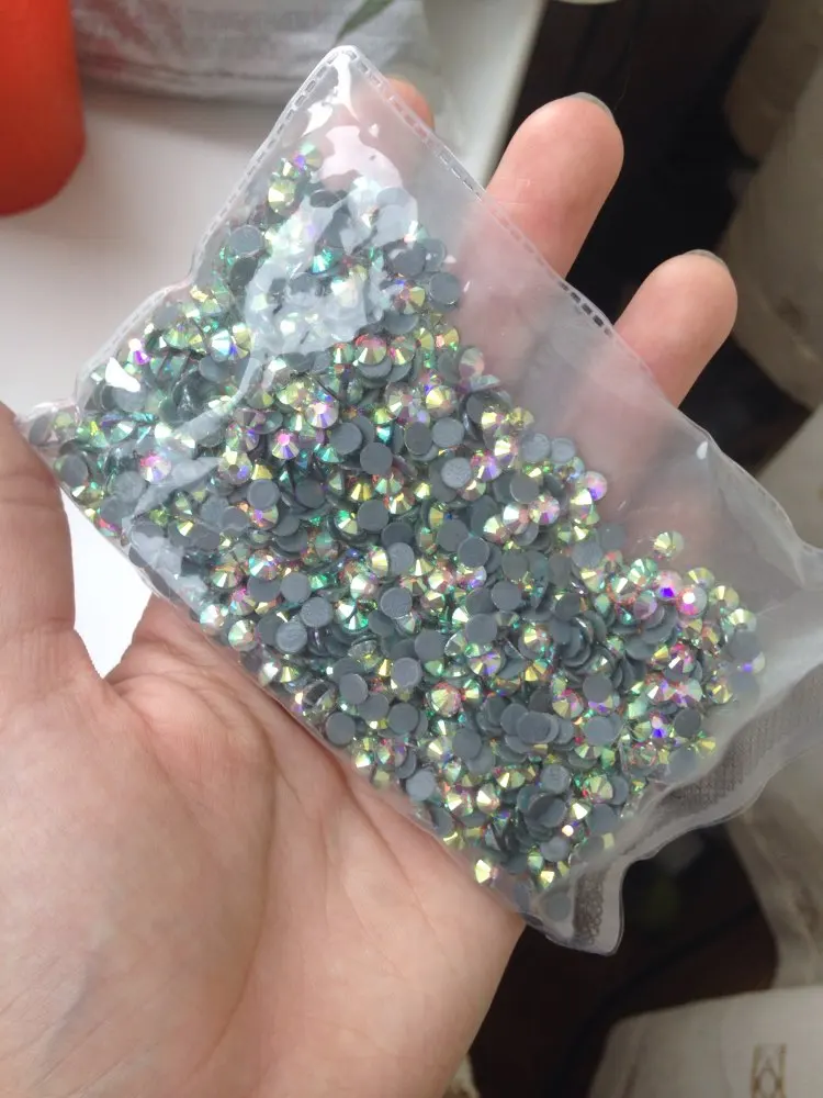 Ss3 ss6 ss8 ss10 ss16 ss20 ss30 ss34 ss40 ss50 Crystal AB Цвет DMC железа на Hot fix Кристалл Стекло одежды