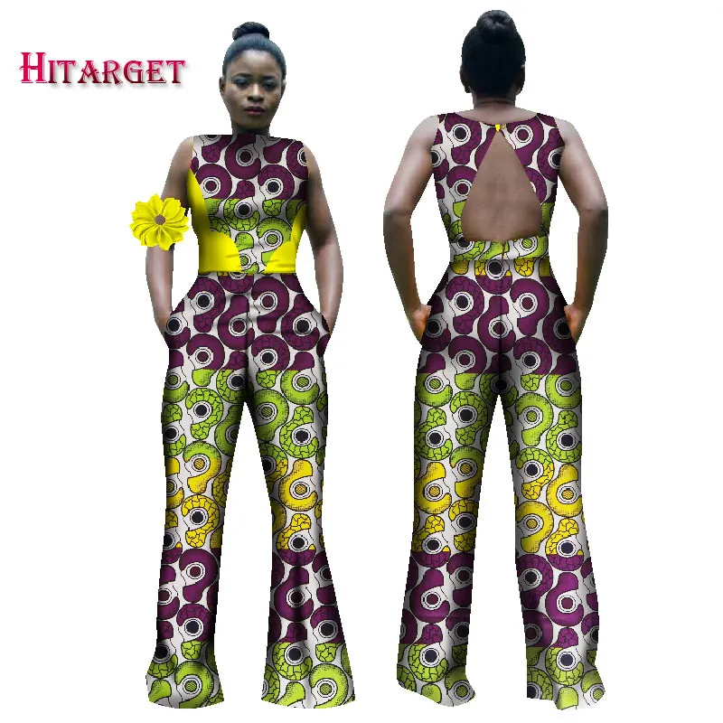 Женский хлопковый комбинезон Bazin Riche в африканском стиле с принтом воска