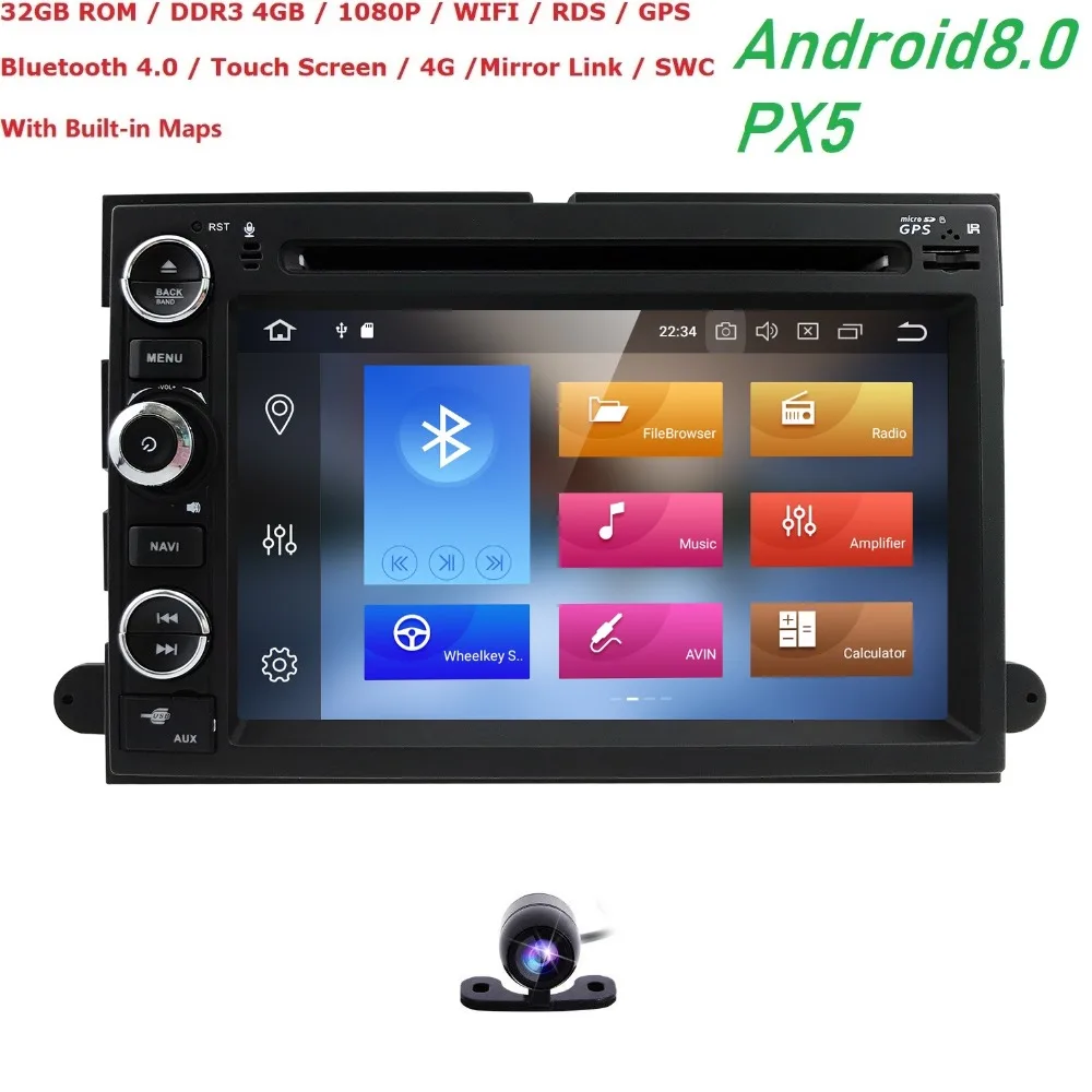 Бесплатная доставка Android8.0 RAM 4G ROM 32G OctaCore автомобильный DVD GPS для Ford Focus Fusion Expedition F150