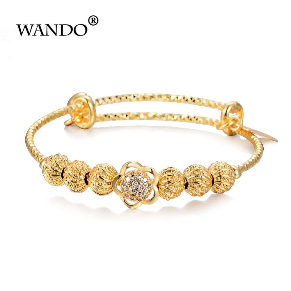 Модный детский браслет WANDO небольшие браслеты и Шарм-бусины в форме цветка