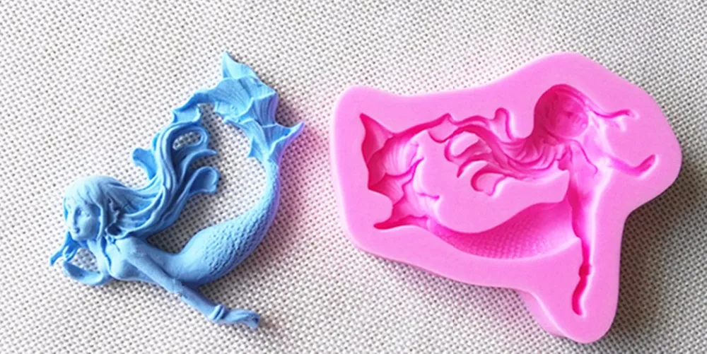9499 Красивая формочка в виде Русалочки Fondant форма для сахара шоколада украшения