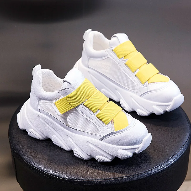 Кроссовки женские на массивной платформе повседневная Весенняя сетчатая обувь