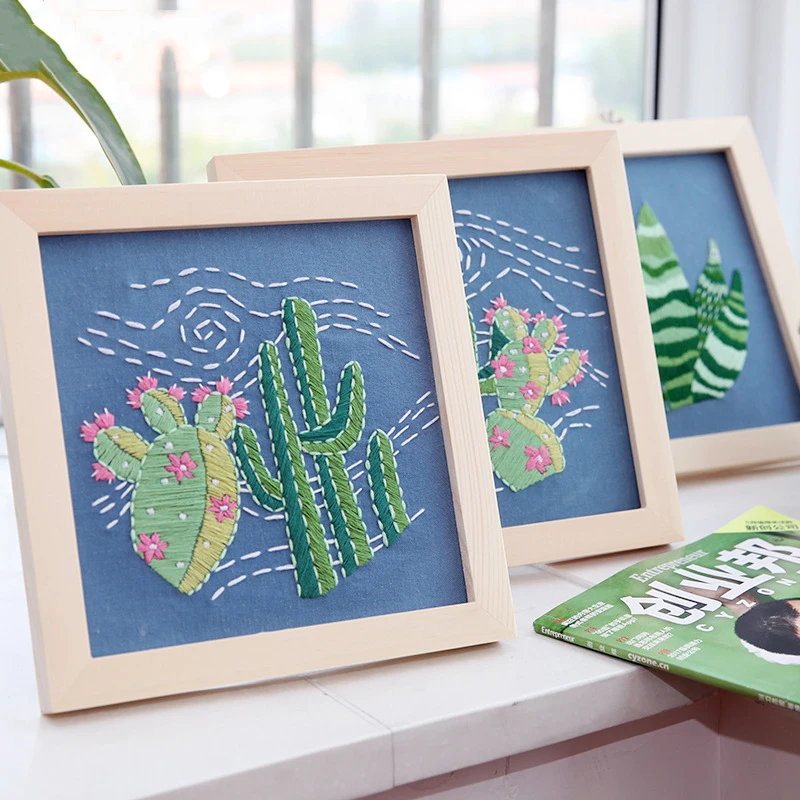 Набор для вышивки сделай сам крестиком с зелеными растениями качели цветочным