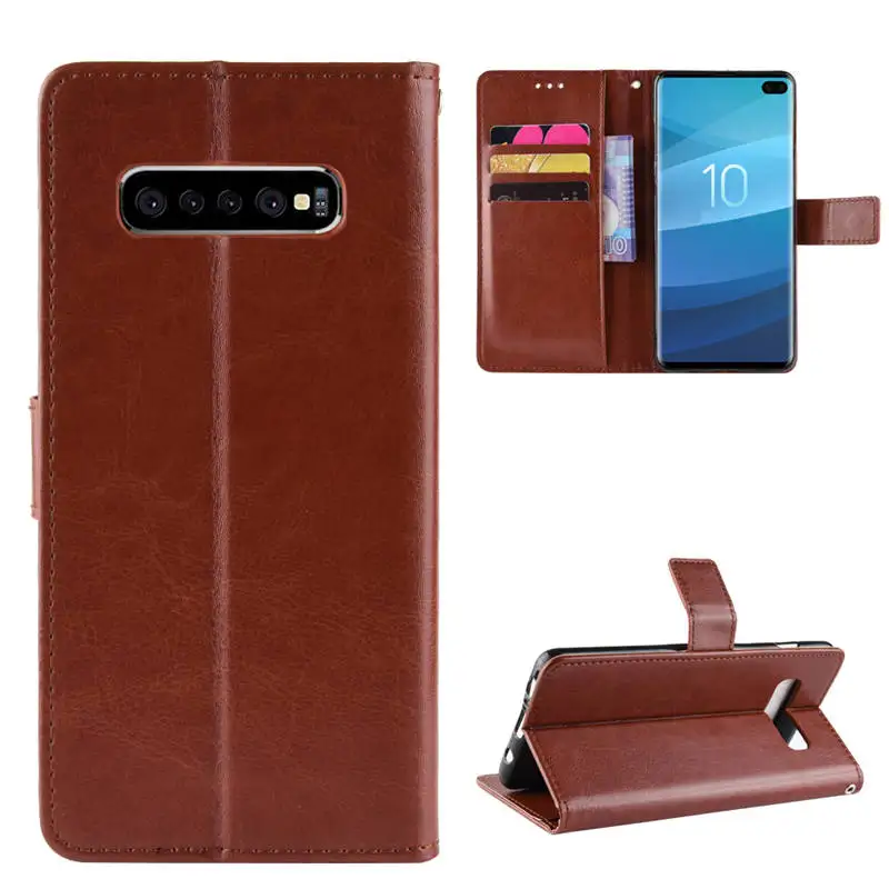 Чехол-книжка для Samsung Galaxy S10 Plus SM-G975F/DS SM-G975U SM-G975W искусственная кожа | Мобильные