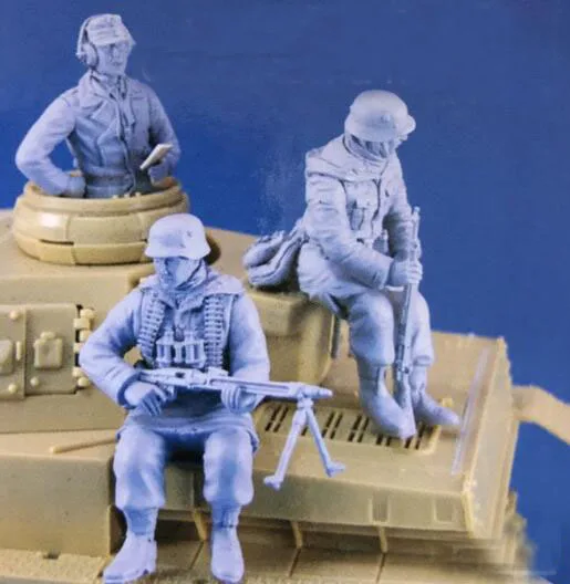 1/35 смоляные комплекты Второй мировой войны немецкий танковый коммандер и всадники набор(без танка