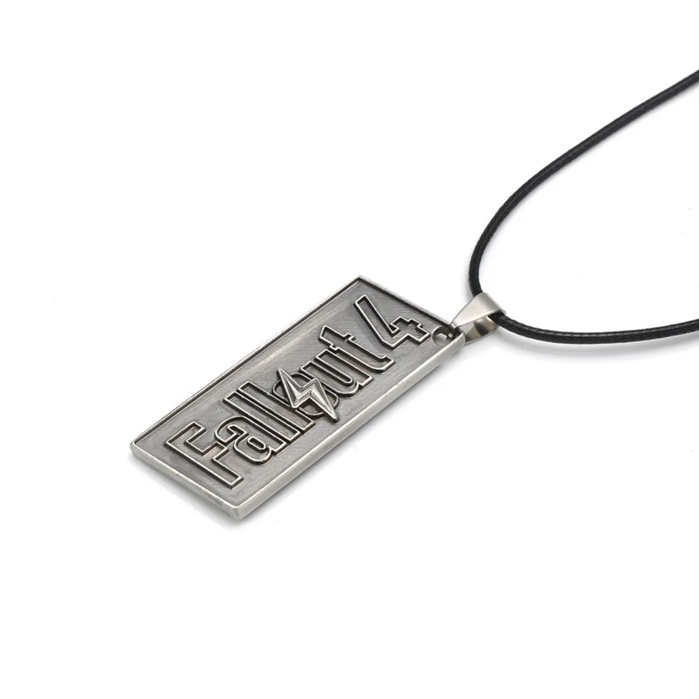 Game Series Fallout 4 Sign Metal Pendant Antique Figure Key Chain Gold Necklace Keyring Alloy Model For Boys Gift | Украшения и