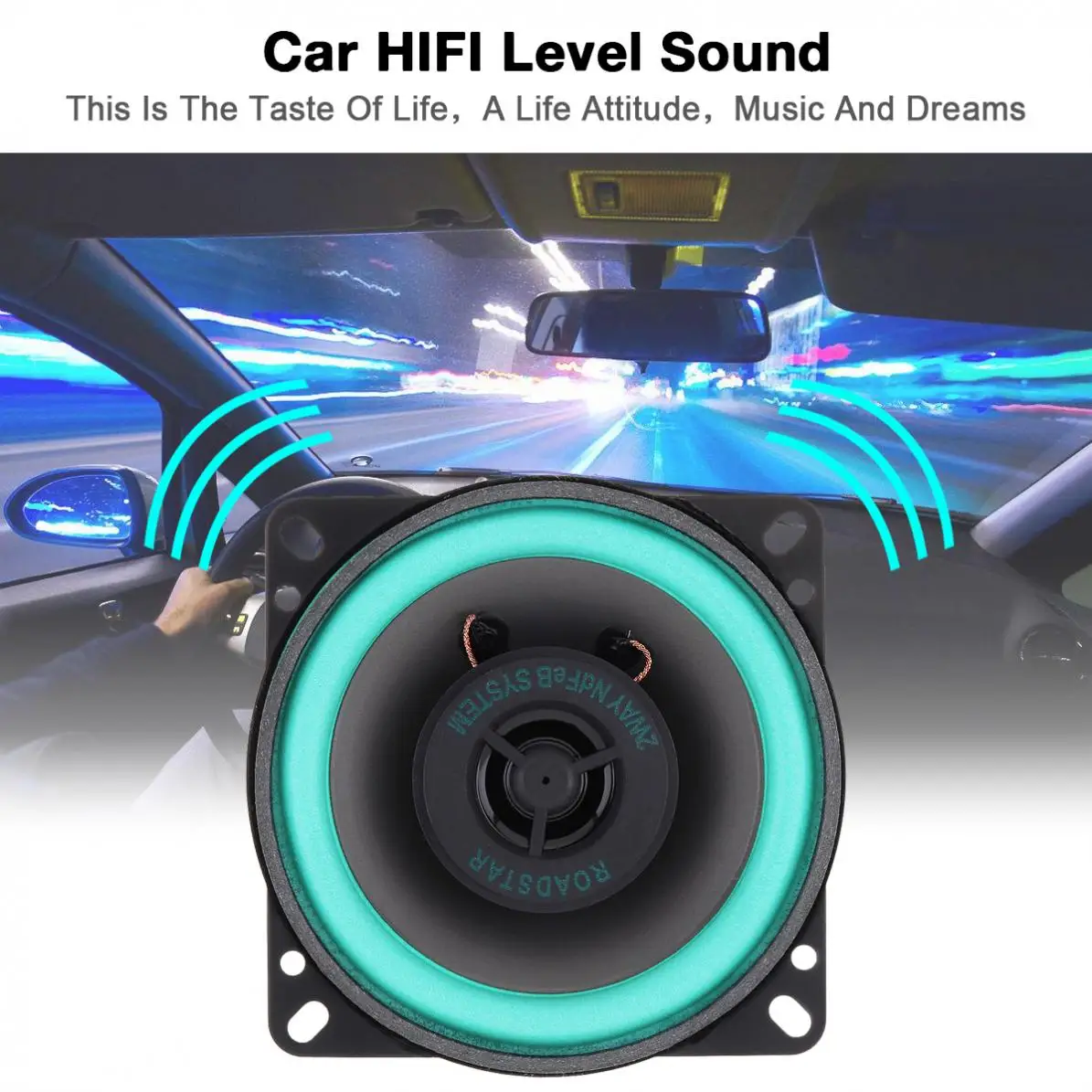 1 шт. 100 Вт 4 дюйма Универсальный Автомобильный HiFi коаксиальный Динамик автомобиль