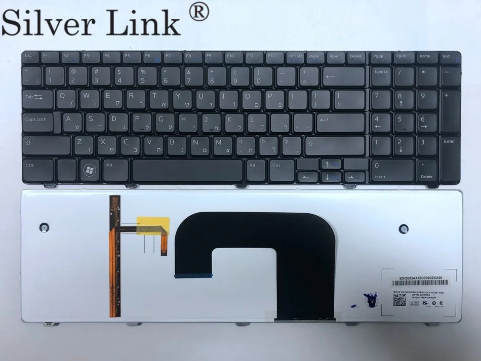 HB он Иврит Клавиатура ноутбука для DELL Vostro 3700 V3700 I7 720 с подсветкой макет|Клавиатуры