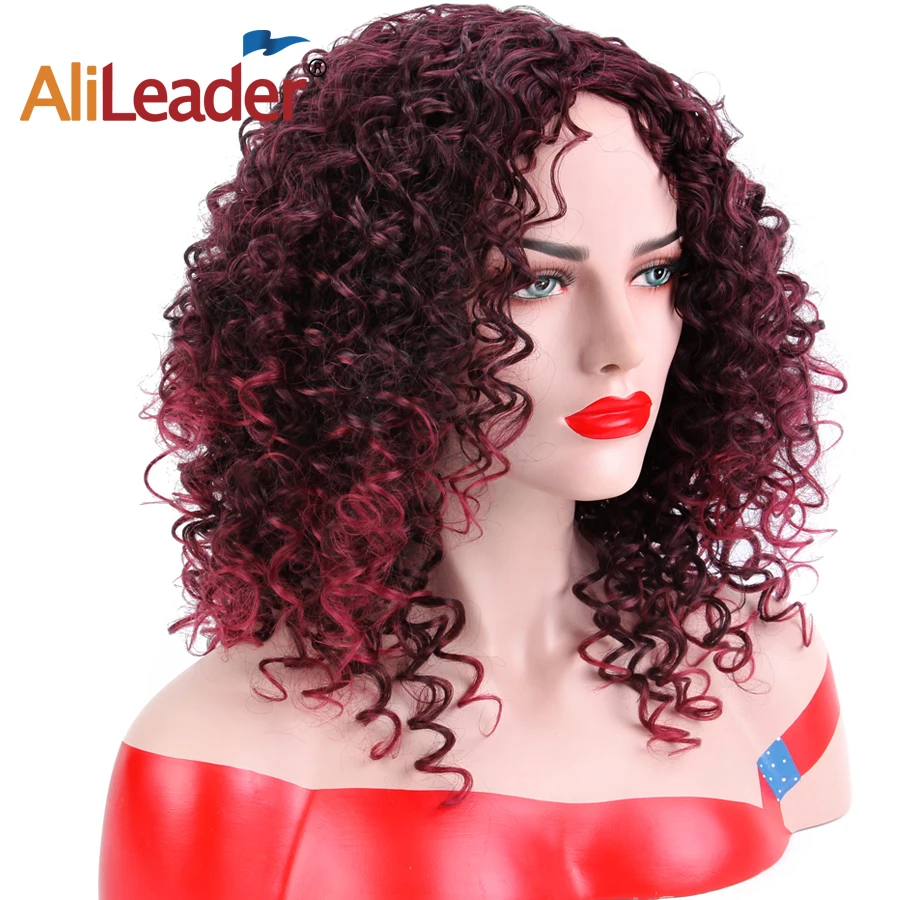 Alileader натуральный коричневый/черные волосы 16 дюйм(ов) синтетических кудрявый парики для Для женщин короткие 1 шт. 300 г парики афроамериканец