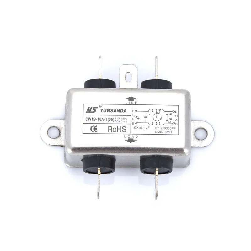 Мощность EMI фильтр CW1B 10A T 115V 250V 50/60HZ разъемы|Соединители| |