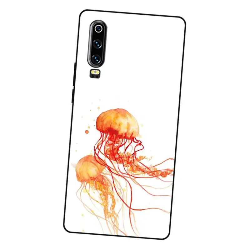N380 Sea Life Черный силиконовый чехол для huawei P8 P9 P10 P20 P30 Lite Pro P Smart Plus 2017 2019 |