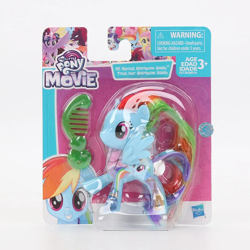 8 см игрушки My Little Pony Friendship is Magic Пинки Пай Радуга Дэш Флаттершай Songbird Serenade ПВХ фигурка модель - Цвет: blue green comb