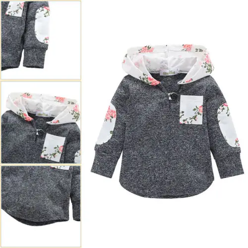 2018 Новый осень зима детская одежда для девочек Цветочный принт в стиле пэчворк