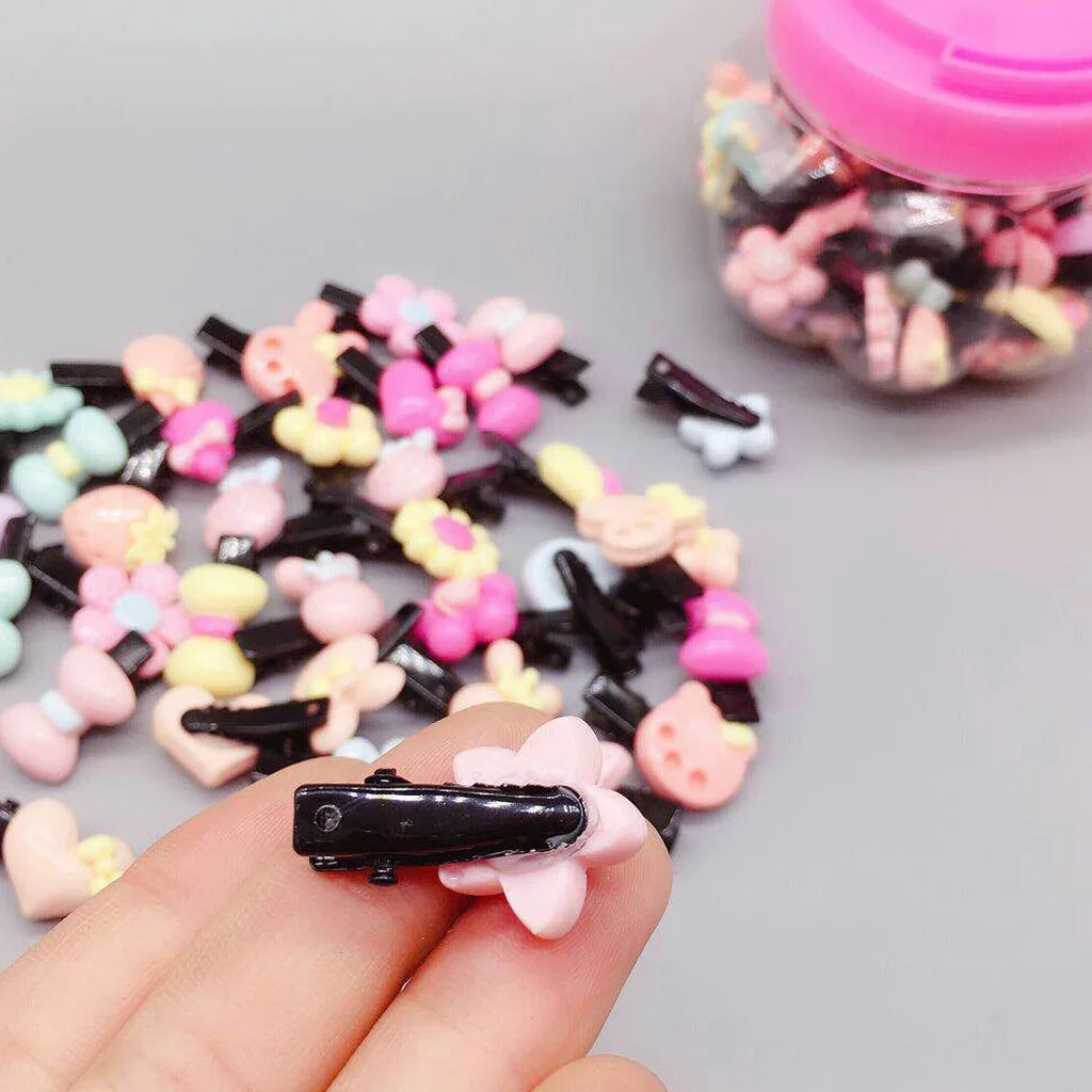 50pcs Mini Black Metal Single Prong Hair Clips Alligator Barrette Findings DIY Women Baby Accessories Kids Bows | Украшения и